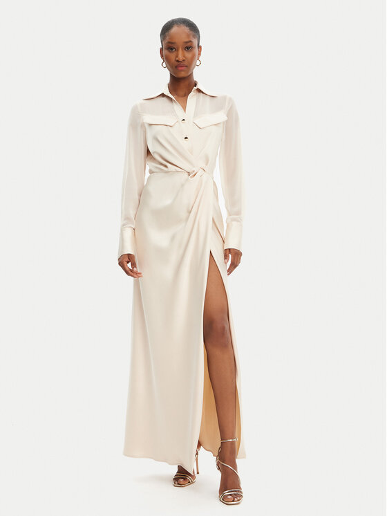Babylon Babylon Košilové šaty ED0734 Béžová Regular Fit