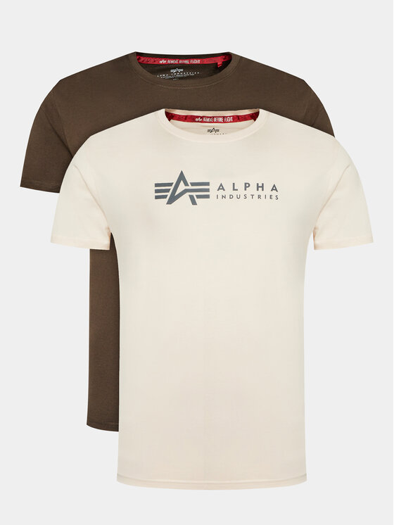 Alpha Industries 2 t-kreklu komplekts Alpha Label T 2 118534 Daudzkrāsains Regular Fit