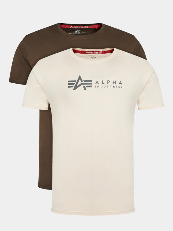 Alpha Industries Lot de 2 t-shirts Alpha Label T 2 118534 Multicolore  Regular Fit