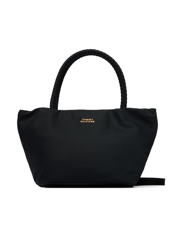 Tommy Hilfiger Tommy Hilfiger Torbica Th Marina Bucket Nylon AW0AW18831 Crna
