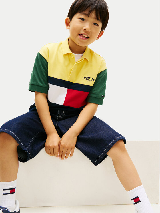 Tommy Hilfiger Tommy Hilfiger Polo majica KB0KB10413 Pisana Regular Fit