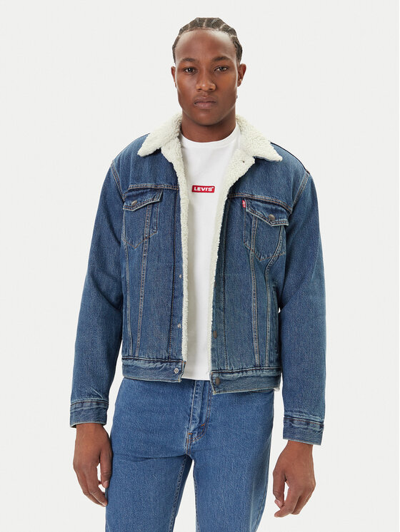 Levi's® Levi's® Jeansová bunda Type III Sherpa 16365-0292 Modrá Regular Fit