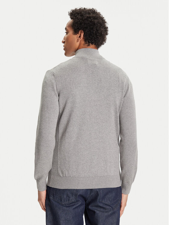 Barbour Barbour Svetr Half Zip MKN1074GY52 Šedá Regular Fit