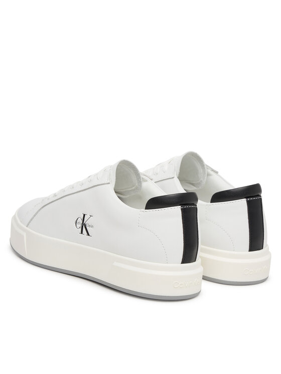 Calvin Klein Calvin Klein Sneakersy Basket Cupsole Laceup Lth Ml YM0YM01460 Biały