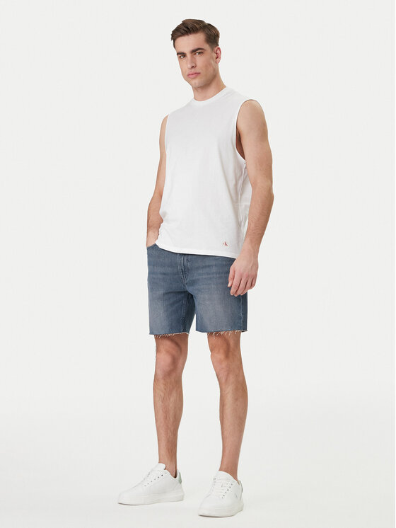 Calvin Klein Jeans Calvin Klein Jeans Tank top LV04RF273G Biały Slim Fit
