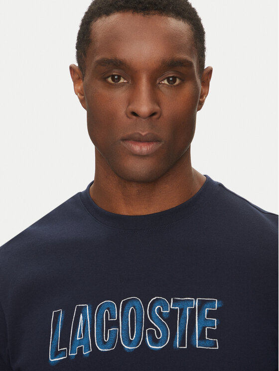 Lacoste Lacoste T-shirt TH8916 Tamnoplava Regular Fit