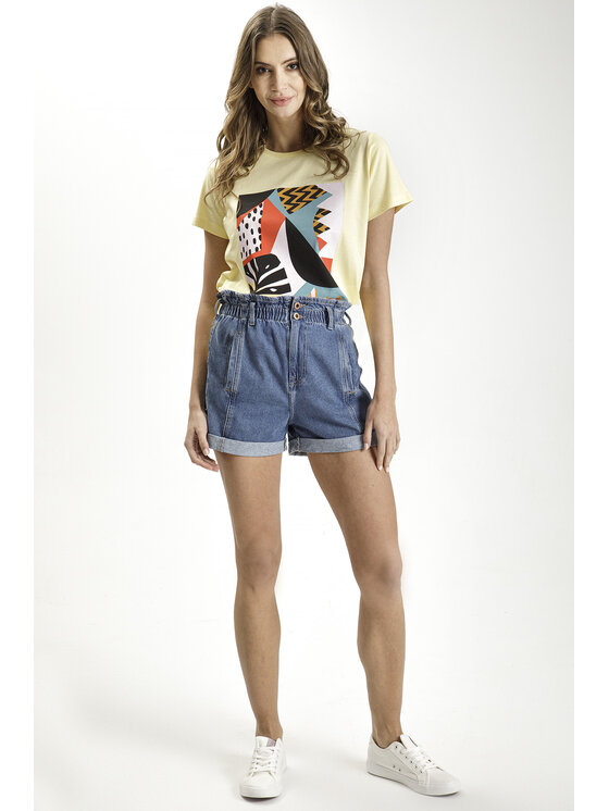 Cross Jeans Cross Jeans T-Shirt 55963-006 Żółty