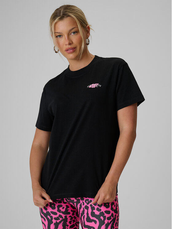 4F 4F T-Shirt FOB SUMMER Czarny Loose Fit