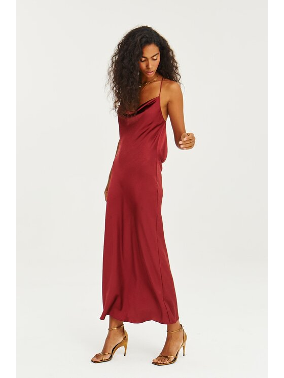 NAOKO NAOKO Každodenné šaty Tuscan Romance Bordová Regular Fit
