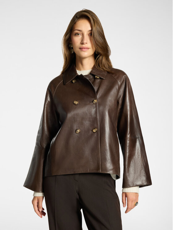 Elena Mirò Elena Mirò Płaszcz zimowy R004Z000046N032 Brązowy Boxy Fit