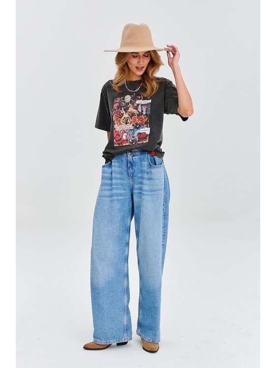 NAOKO NAOKO T-Shirt Capricorn Spirit Czarny Regular Fit