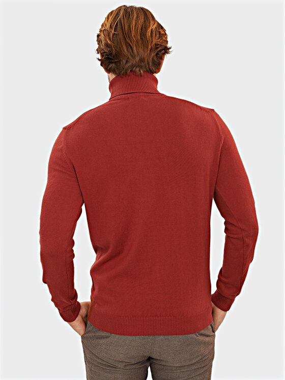 Evenemen Evenemen Sweter Golf Bordowy Slim Fit