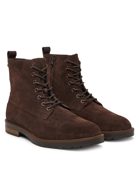 Tommy Hilfiger Tommy Hilfiger Šnurovacia obuv Cleated Hilfiger Sde Moc Boot FM0FM05964 Hnedá