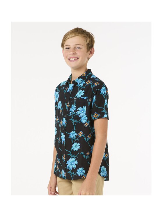 Rip Curl Rip Curl Koszula Surf Revival S/S Shirt-Boy Czarny Regular Fit