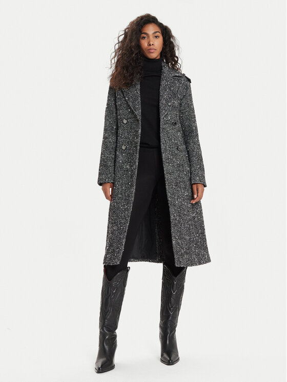 Morgan Morgan Wollmantel 242-GINCO Schwarz Regular Fit