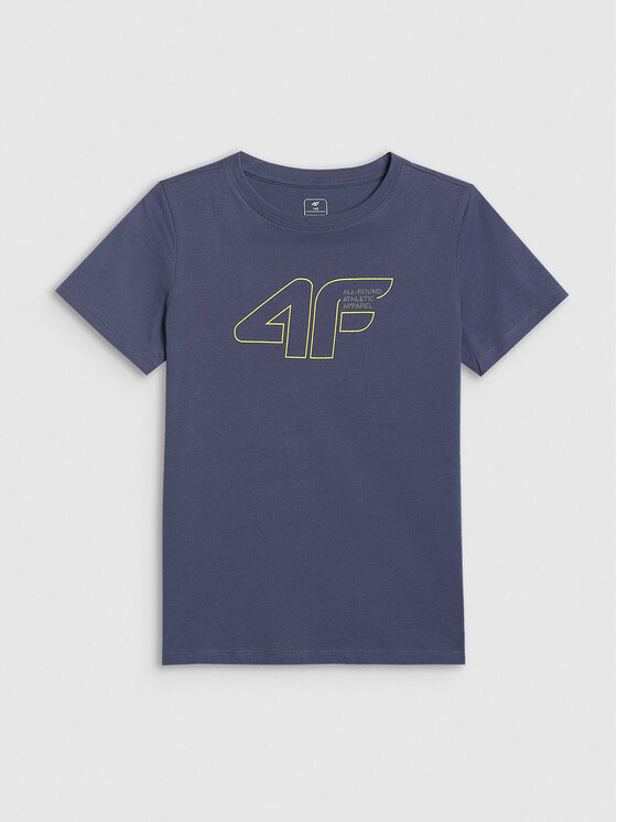 4F 4F T-Shirt BASIC+ Granatowy Regular Fit