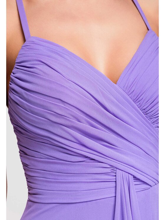 Ombre Ombre Sukienka wieczorowa LA-OM-DLR310 Fioletowy Regular Fit
