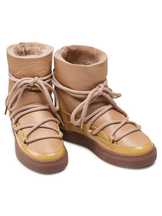 Inuikii Inuikii Sniego batai Gloss Wedge 70203-006 Smėlio