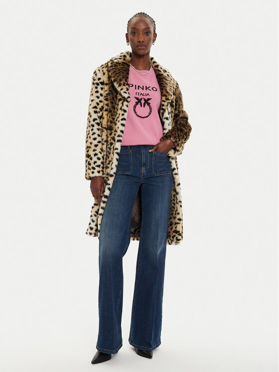 PINKO Pinko Futro Colombia 104253 Beżowy Regular Fit