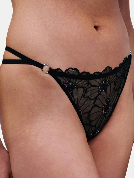 Chantelle Chantelle Tanga Lush C22OG5 Fekete