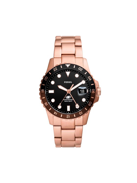 Fossil Hodinky Blue FS6027 Zlatá