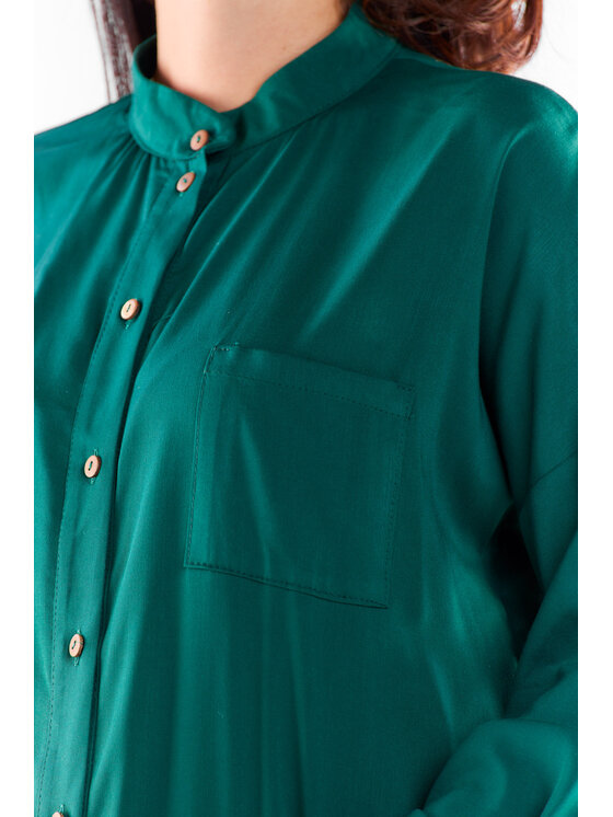 Awama Awama Koszula A525 Zielony Basic Fit