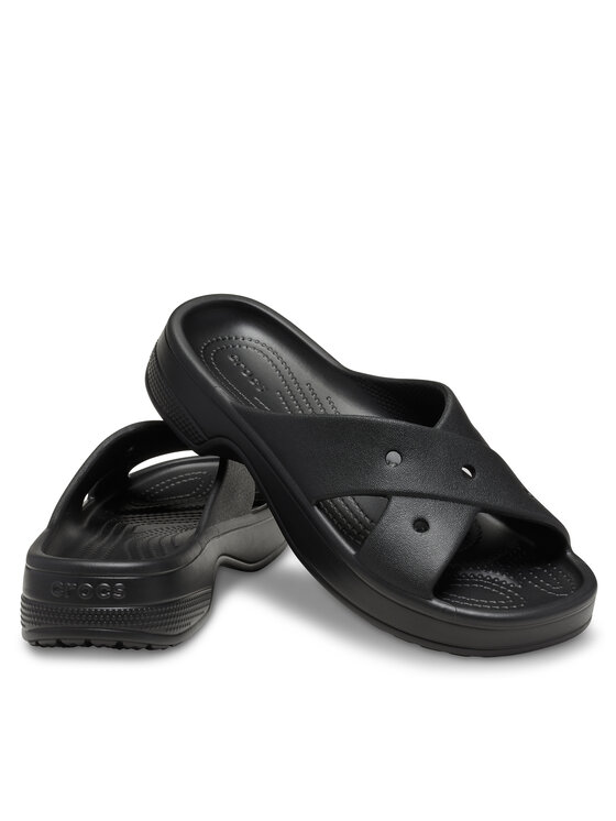 Crocs Crocs Natikače Classic Women's Cross Strap 210840 Crna
