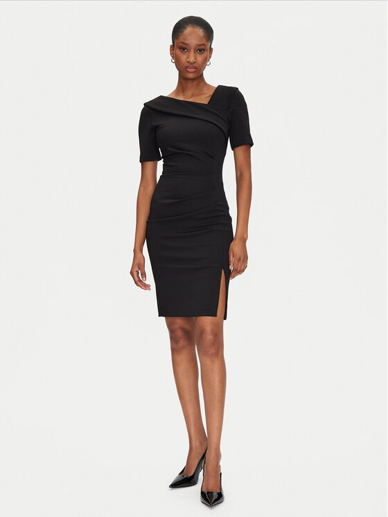 Rinascimento Rinascimento Rochie cocktail CFC0122560003 Negru Slim Fit