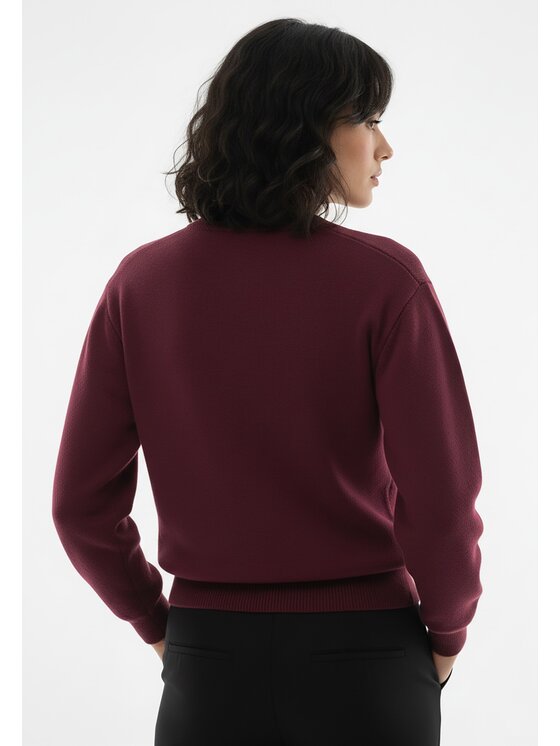 FIGL FIGL Kardigan M1275 Bordowy Regular Fit