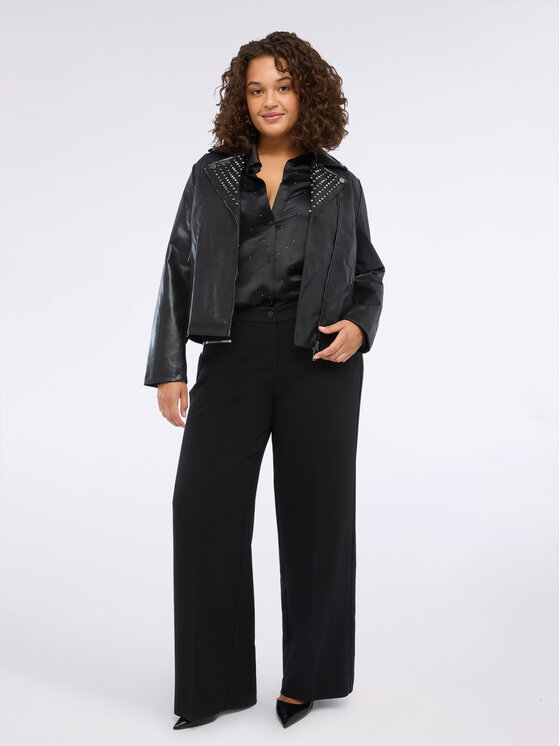 Fiorella Rubino Fiorella Rubino Giacca in similpelle R371T001256N033 Nero Regular Fit