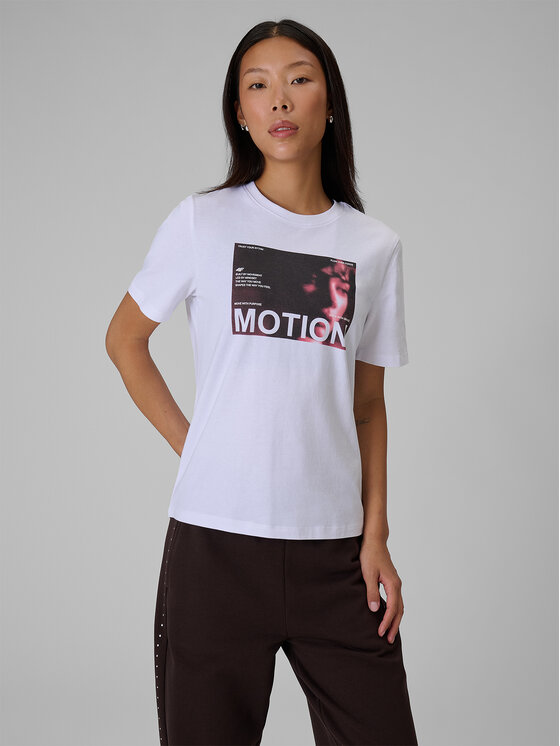 4F 4F T-Shirt SHADOWS ON MARS Biały Relaxed Fit
