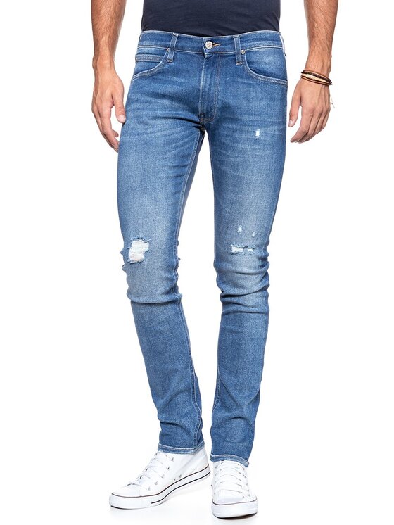 Lee Lee Jeansy LUKE Niebieski Slim Fit