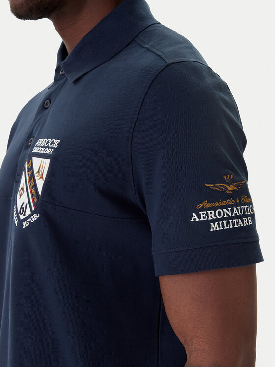Aeronautica Militare Aeronautica Militare Polo 261PO1915UP00191 Granatowy Regular Fit