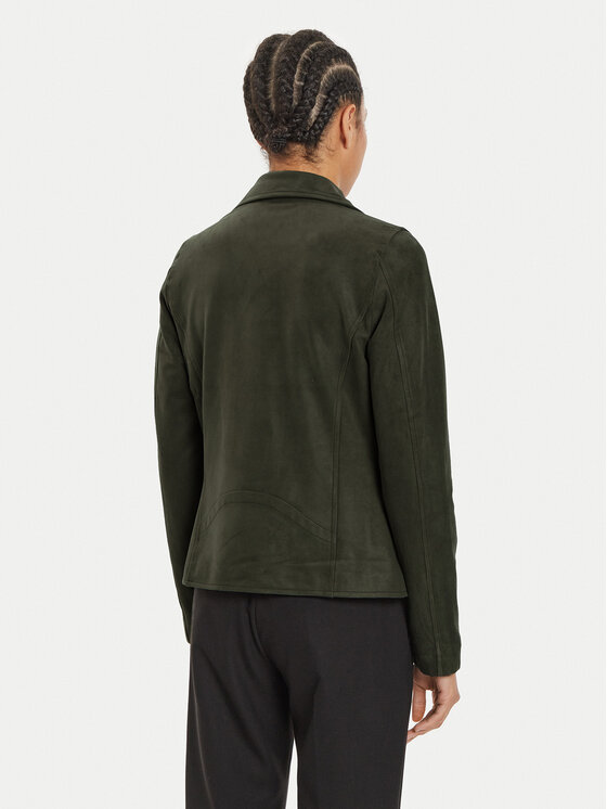 Olsen Olsen Kurtka z imitacji skóry 15001386 Zielony Regular Fit