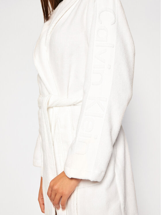 White calvin klein robe top