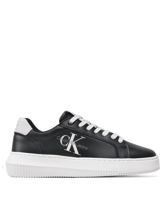 Calvin Klein Jeans Sneakersy Chunky Cupsole Laceup Mon Lth Wn YW0YW00823 Čierna
