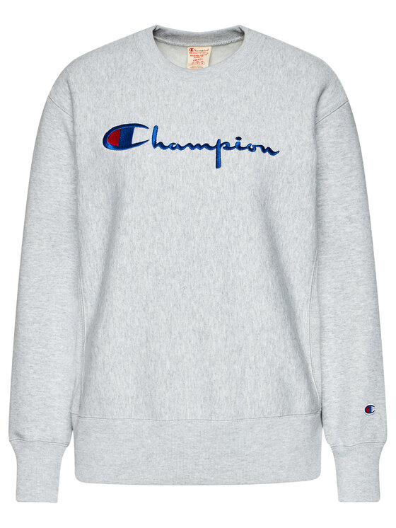 Champion Champion Світшот Script Logo 113795 Сірий Regular Fit