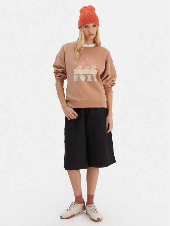 Roxy Roxy Bluza ERJFT04874 Brązowy Relaxed Fit