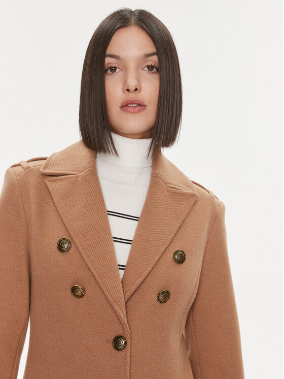 Liu Jo Liu Jo Cappotto di transizione MF3105 T3200 Beige Regular Fit