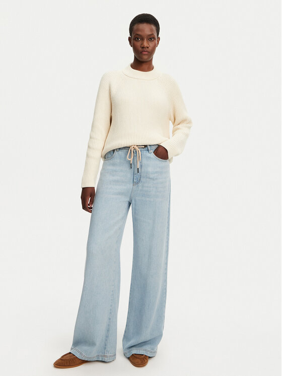 AMI Paris AMI Paris Sweter FKS024.KN0031 Écru Regular Fit