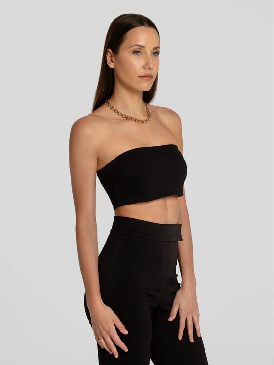 MANDRAGORA MANDRAGORA Top Vanya Czarny Slim Fit