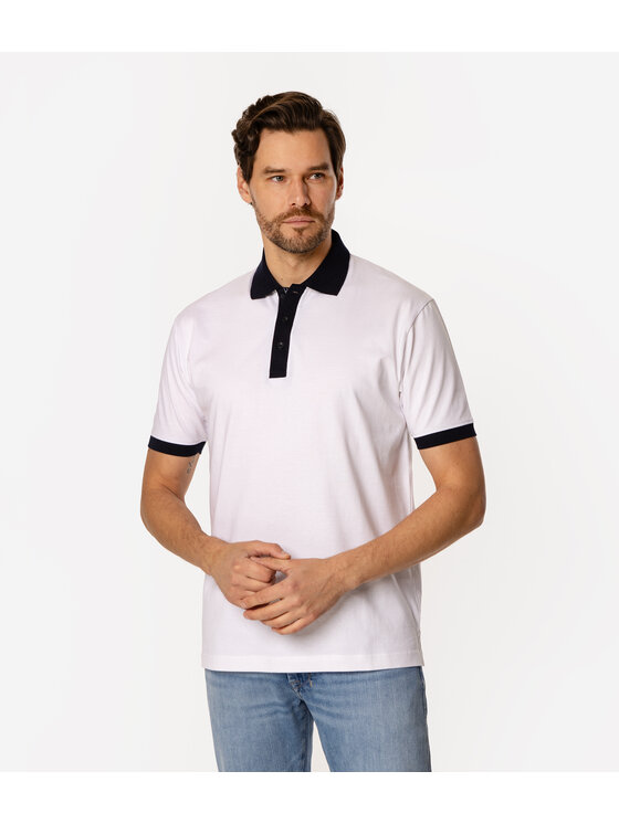 Lee Cooper Lee Cooper Polo TRIM 5009 Biały Regular Fit