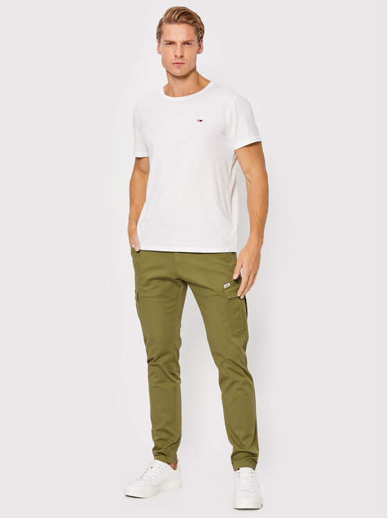 Tommy Jeans Tommy Jeans Pantaloni di tessuto Scanton DM0DM13487 Verde Slim Fit