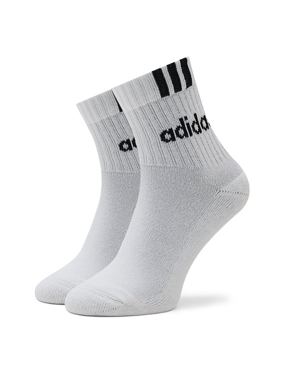 adidas adidas Hosszú zoknik 3-Stripes Linear Half-Crew Cushioned Socks 3 Pairs HT3437 Fehér