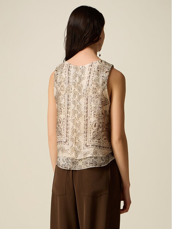 Oltre Oltre Blusa 2120R003220N0R2 Crema Regular Fit