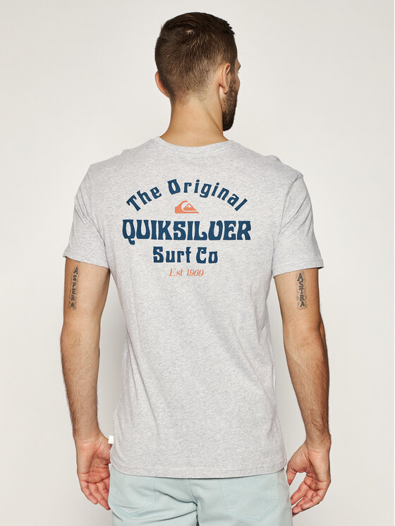 Quiksilver Quiksilver Tričko Energy Project EQYZT05816 Sivá Regular Fit