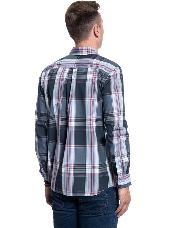 Mustang Mustang Camicia CLEMENS BIG CECK Nero Regular Fit