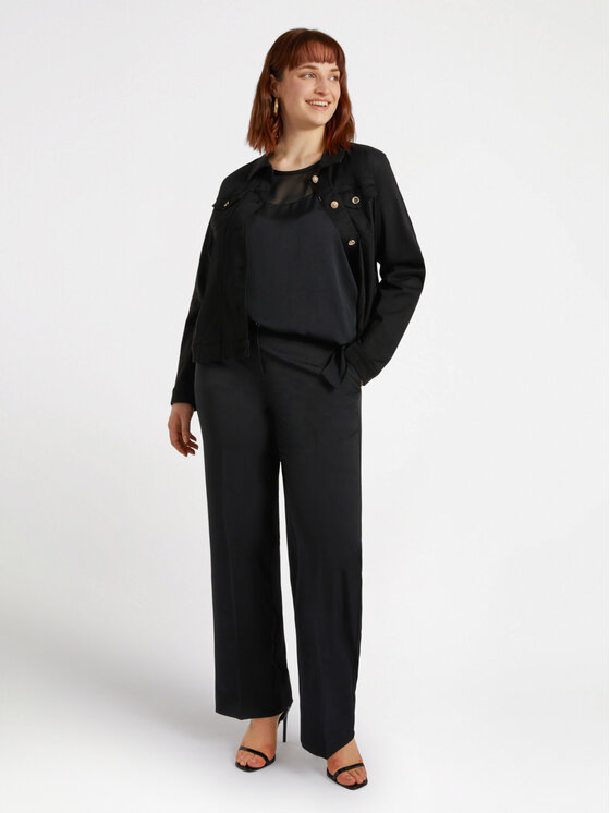 Fiorella Rubino Fiorella Rubino Bluzka 2755T002246N033 Czarny Slim Fit