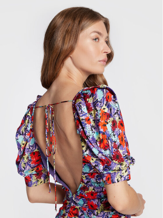 For Love & Lemons For Love & Lemons Sukienka koktajlowa Chiara CD2787 Kolorowy Slim Fit