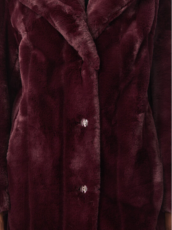 Guess Guess Pelzmantel W6BL19 W3752 Dunkelrot Regular Fit